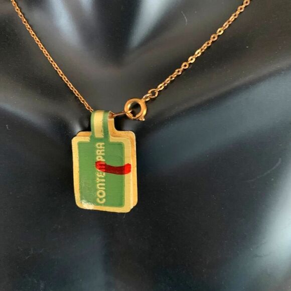 Contempra Mint Heart and Pearls Necklace, Vintage - Picture 3 of 3